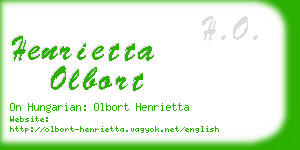 henrietta olbort business card